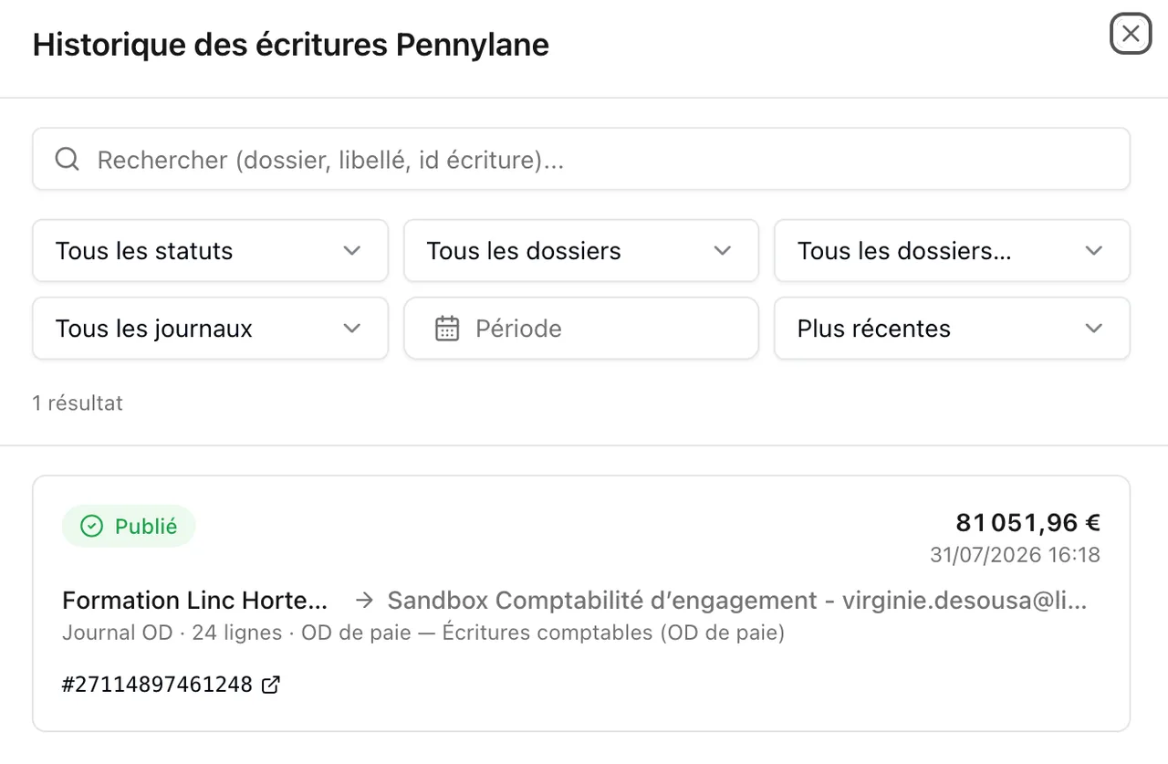 Envoyez vos écritures de paie directement dans Pennylane (3/3)