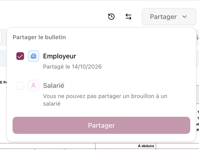 Simplification des statuts de bulletins : "validez" un bulletin quand il est prêt, "partagez-le" quand vous le décidez (3/8)