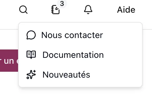 Un espace d'aide intégré dans le Studio (1/5)
